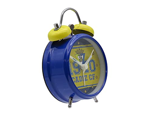 Cádiz Club de Fútbol, Reloj Despertador Electrónico, Campanas, Producto Oficial Cádiz, Color Rojo (CyP Brands)