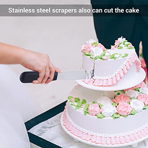 Cake Turntable Stand Soporte de Plato Giratorio, Ohuhu Juego de Accesorios para Hacer Pasteles de Plato Giratorio de aleación de Aluminio de 12 inch