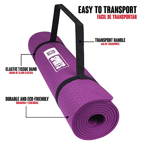 Calma Dragon Esterilla, Colchoneta de Yoga 89828, Antideslizante, Estera para Pilates, con Material ecológico, TPE Mat, diseñado para Entretenimiento y Entrenamiento físico (púrpura 89828)