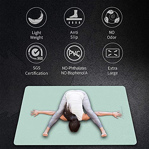 CAMBIVO Esterilla Deporte Grande, Esterilla Yoga 122cm Ancho, Colchoneta Gimnasia, Esterilla Fitness, Yoga Mat para Ejercicio en Casa, Gimnasio, Pilates, Gym