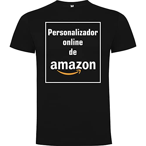 Camiseta Personalizada Hombre · Manga Corta · 100% Algodón · Impresión Directa (DTG) Impresión (Negro, L)