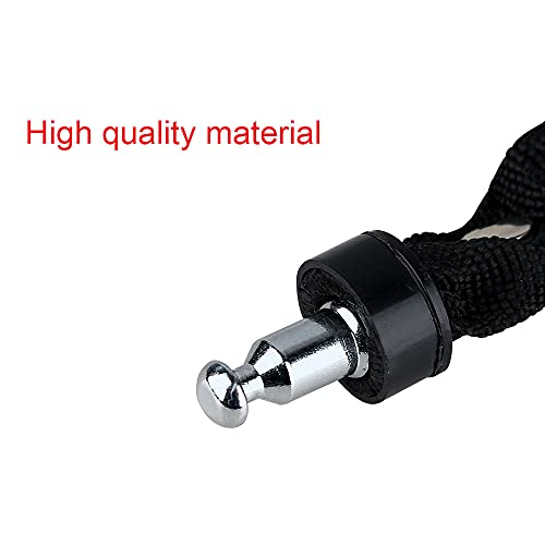 Candado de Bicicleta, Candado de Bicicleta con Llave, Candado de Cadena de Seguridad para Bicicletas de 6 mm de Grosor, para Bicicletas, Motocicletas, Scooters (120 cm, Negro)