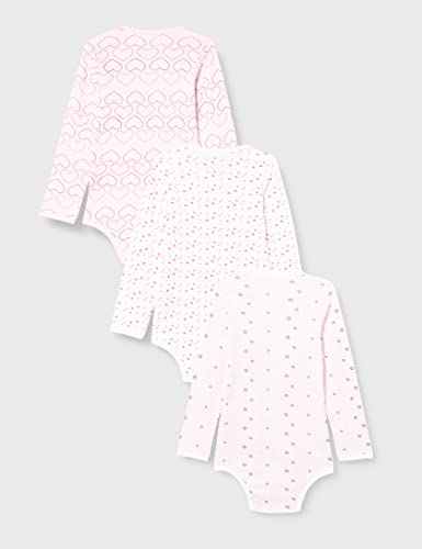 Care Bali Body Bebé-Niñas, pack de 3, Rosa (Light red 500), 6 Meses / 68 cm
