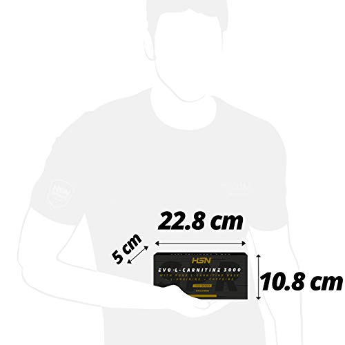 Carnitina Líquida de HSN Evo L Carnitine 3000 | Con L-Carnitina + Arginina + Cafeína + Vitamina B6 | Vegetariano, No-GMO, Sin Gluten, Sin Lactosa | Sabor Limón ​| 20 Viales de 10m