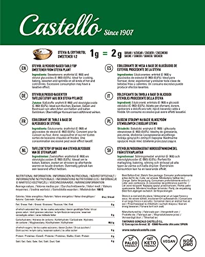Castelló Since 1907 Edulcorante Stevia + Eritritol 1:2 - 1 kg