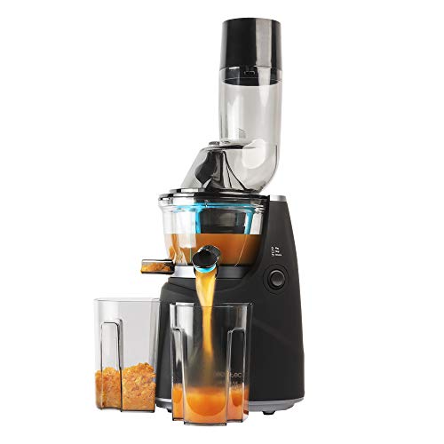 Cecotec Licuadora de Prensa fría Juice&Live 1500 Pro. Potencia 250 W, Canal XL, Velocidad Lenta de 45 RPM, BPA-Free