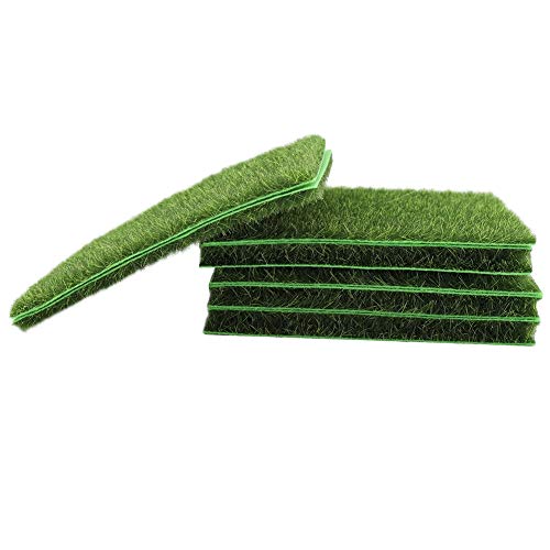 Césped Artificial / tapete / Césped Artificial Exterior Falso Césped Verde de Alta Densidad Realista Jardín Alfombra de Césped, 10 Unidades, 15 x 15 cm, Verde