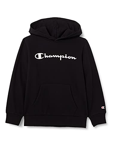 Champion Legacy Classic Logo Sudadera con Capucha, Negro, 13-14 Años para Niños