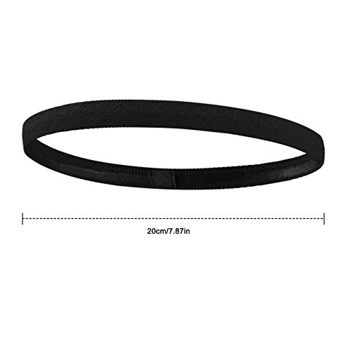 Chstarina 3 Piezas Diadema Deportiva Elásticas Cinta Pelo Bandas de Cabello Mini Bandas Deportivas Antideslizantes para Mujer y Hombre para Trotar Correr Fútbol Yoga Entrenamiento