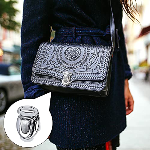 Cierres de Monedero Metálico Decorativa Cerraduras de Giro para Bolso Diseño Elegante para Accesorios Hardware Carteras Embragues DIY Artesanías De Cuero 10 Piezas