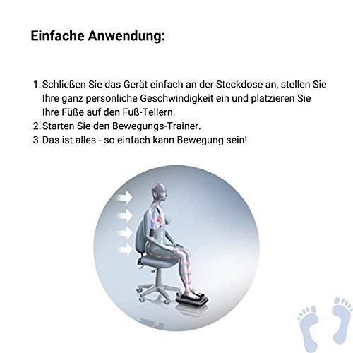 Circulation Leg Exerciser, LegEx pro, ejercitador pasivo de piernas con control remoto inalámbrico y 3 velocidades