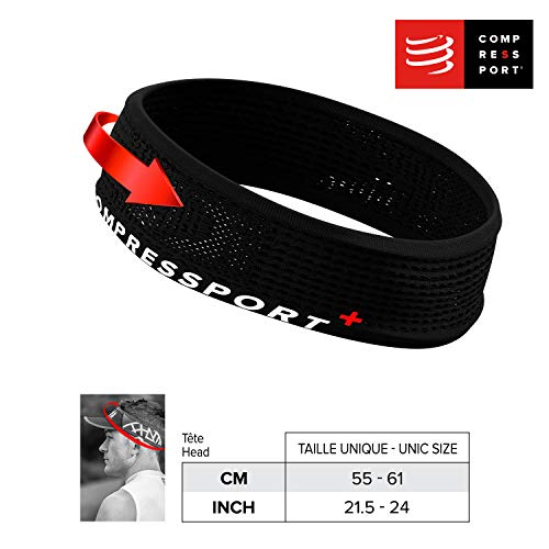COMPRESSPORT Thin Headband On/Off Cinta, Unisex-Adult, Blanco, Talla Unica