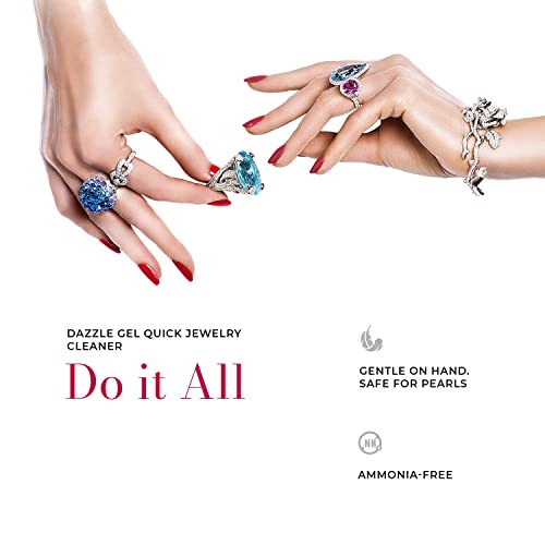 Connoisseurs Limpiador de Joyas en Gel -Solución Limpiadora de Oro, Plata, Diamantes y Piedras Preciosas Restaura el Brillo - Cepillo Incluido 150 ml