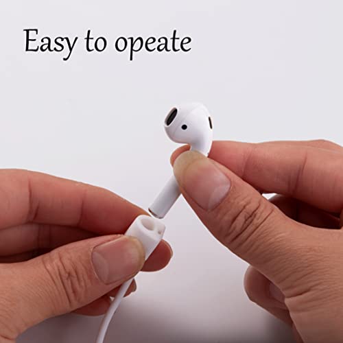 Cordón para AirPods Pro, 2 y 1, diseño magnético y muy resistente, para no perder los auriculares al hacer deporte, blanco