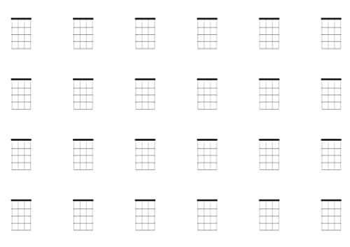 Cuaderno de música Ukelele 4 tetragramas 4mm + diagrama y vademécum de acordes- marrón