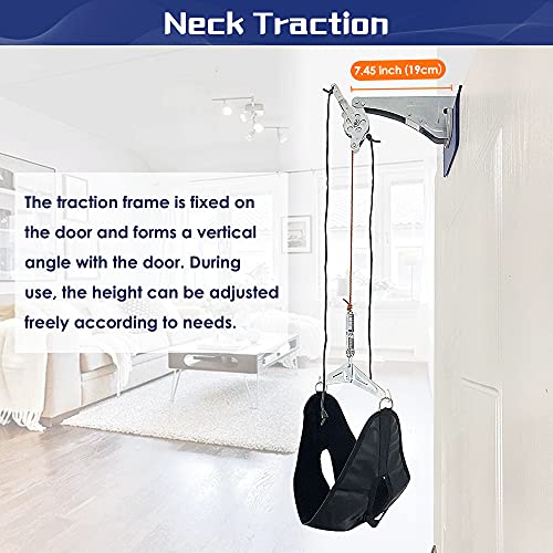 Cuello Unidad de tracción cervical Kit sobre la puerta Dispositivo en el hogar Cuello Descompresión espinal Ortopedia Terapia física Tracción en la parte superior Máquina el alivio del dolor