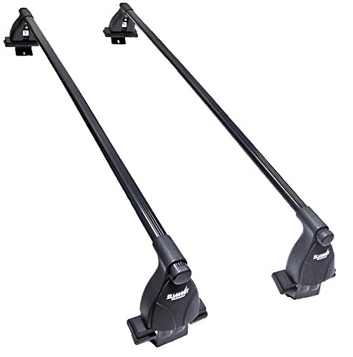Cumbre sup-068 Premium Multi Fit Barras de Techo, Acero Negro, Juego de 2