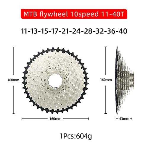 CYSKY Cassette de 10 velocidades 11-25T/11-28T/11-32T/11-36T/11-40T/11-42T Cassette Apto para Bicicleta de montaña, Bicicleta de Carretera, MTB, BMX, Sram Sunrace Shimano ultegra XT