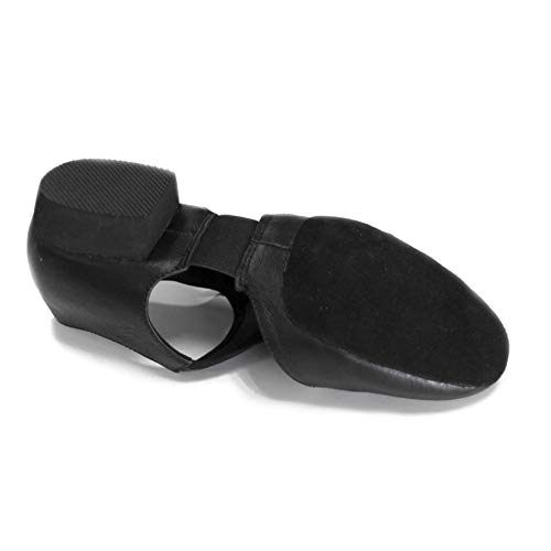 DANCEYOU Zapatos de Jazz para Mujer con Suela Blanda Zapatos de Baile Latino para Hombre Sandalias de Enseñanza de Baile de Cuero para Baile de Salón Salsa Latina Moderna, Negro EU 36.5/37