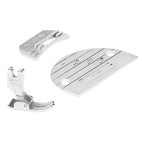 Delaman 3pcs Placa de la Aguja de Coser Kit de Prensatelas, Accesorios para Máquinas de Coser Industriales