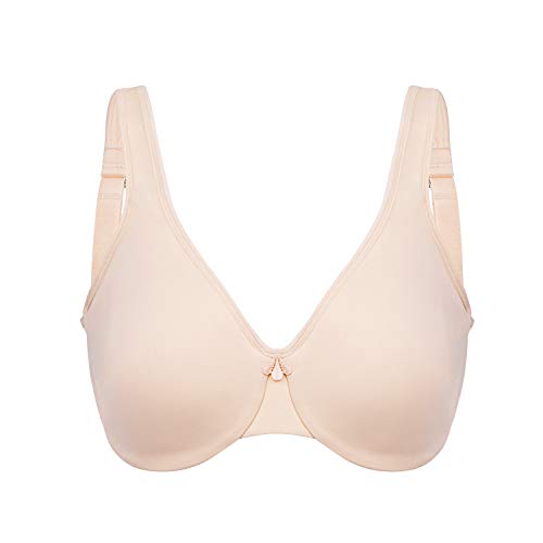 DELIMIRA - Sujetador Reductor Copa Completa con Aros Minimizador para Mujer Beige 110C