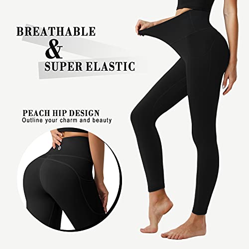 Desol Leggins Mujer con Bolsillos, Deportivas Cintura Alta, Pantalón Mallas de Deporte para Yoga, Running, Fitness, Estiramiento, Pilates