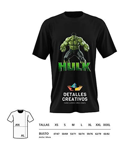 Detalles Creativos Camisetas Personalizables - T-Shirt Personalizadas .Tu Foto ó diseño en una Camiseta (Negro, XL)