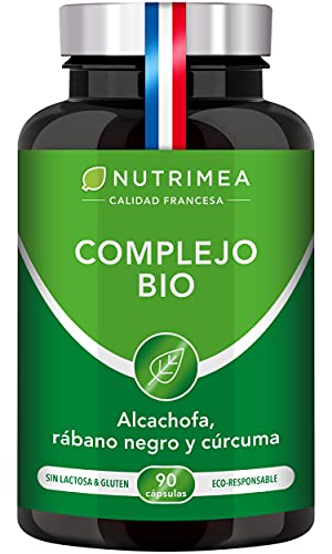 Detox Depurativo Higado y Colon Diurético Natural | Complejo Bio Alcachofa Rábano Negro Cúrcuma Orgánica | Drenante Desintoxicante Digestión Limpieza Intestinal | Vegano 90 Cápsulas