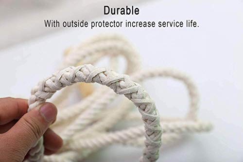DFVEY Cuerda de Saltar, Cuerda de Salto de Longitud con Mango de Madera para niños y Adultos, Cuerda de Saltar del Mejor Equipo grupal para Deportes Escolares y Actividades al Aire Libre (7m)