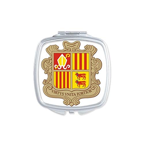 DIYthinker Andorra La Vella Andorra la Plaza del Emblema Nacional del Espejo de Maquillaje Compacto portátil de Mano Linda de Bolsillo Regalo Espejos