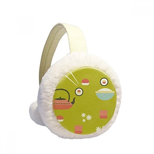 DIYthinker Orejeras niñas de invierno orejeras 11.5 cm de diámetro, 3.8 cm de espesor Color crema claro