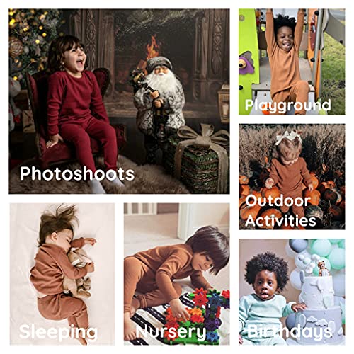 Dreambuy Conjunto Algodon Dos Piezas, Pijamas para Bebe,niñas,niños,Pantalones y Manga Larga, Trajes para Bebes, Acanalados, a Rayas, Otoños Invierno, Ropa de Abrigo(4 - 5 años, Beige)