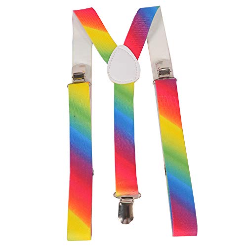 Dress Up America Unisexo Diamond Checkerboard Suspenders Wide