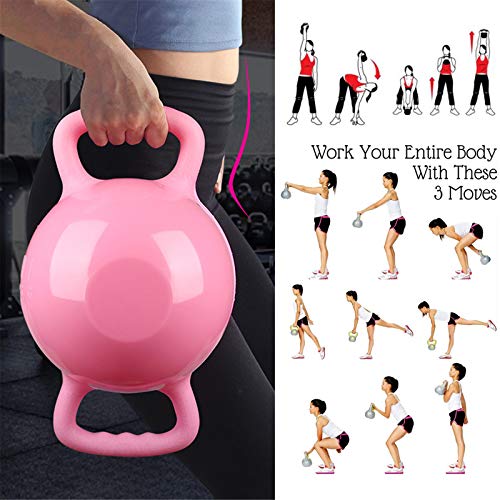 El Peso Ajustable De Kettlebell Es Adecuado para Equipos De Fitness con Mancuernas En Cuclillas para Mujeres En Casa De Yoga Fitness De hasta 12 Libras,Rojo