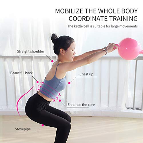 El Peso Ajustable De Kettlebell Es Adecuado para Equipos De Fitness con Mancuernas En Cuclillas para Mujeres En Casa De Yoga Fitness De hasta 12 Libras,Rojo