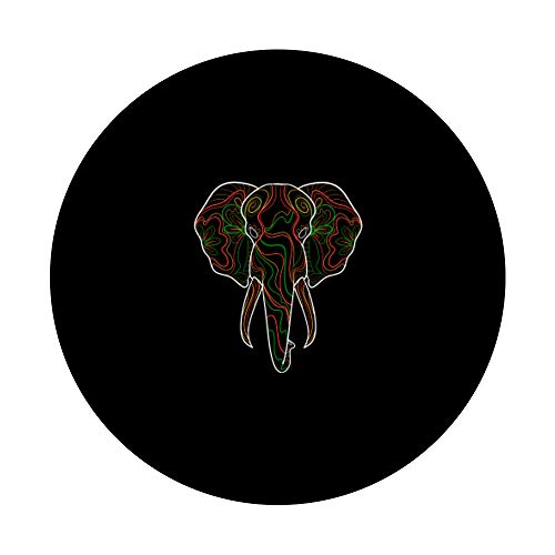 Elefante Estética Colorida Impresión Yoga PopSockets PopGrip Intercambiable