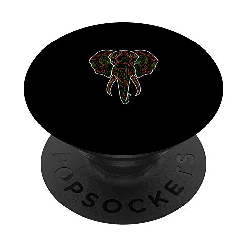 Elefante Estética Colorida Impresión Yoga PopSockets PopGrip Intercambiable