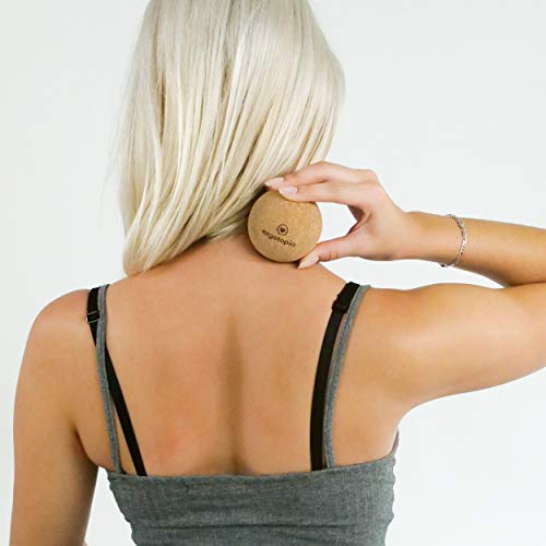 Ergotopia - Pelota de Masaje para Fascia de Corcho Antibacteriano y Duradero, respetuosa con el Medio Ambiente, para automasaje de Puntos gatillo y tensiones