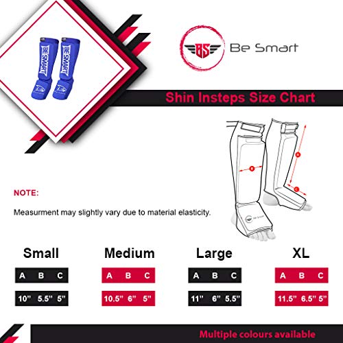 Espinilleras de empeine MMA para piernas Muay Thai Kick Boxing Protector (azul/blanco, grande)