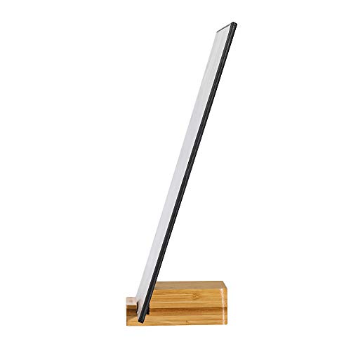 Estanterias para Discos de Vinilo,Almacenamiento Discos Vinilo,de Bambú Maciza, Diseño Moderno Minimalista y Elegante,Muestra el Álbum Que Está Sonando,Soporte para Discos y LP, Natural