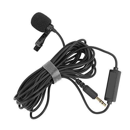 Estink Micrófono Lavalier para teléfono Micrófono de cámara Deportiva 60Hz ~ 20kHz Respuesta de frecuencia para Vloggers, cineastas, Bloggers, Youtubers, transmisión en Vivo(4.5m)