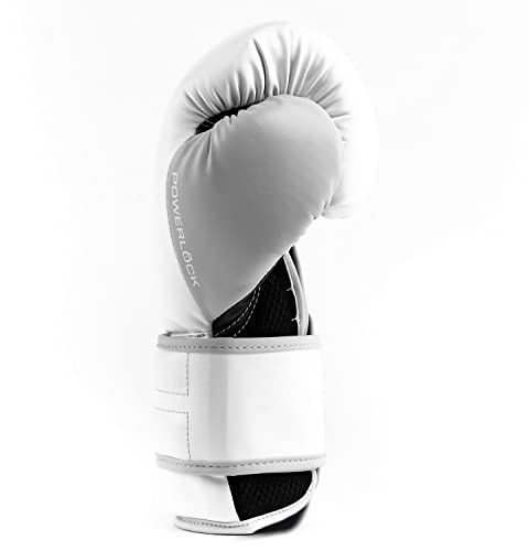 EVERLAST Powerlock 2R - Guantes de Entrenamiento (250 g), Color Blanco