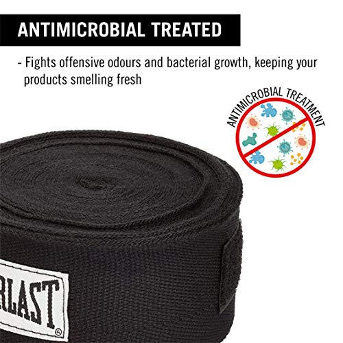 Everlast Professional Hand Wraps, 180-Inch, Black
