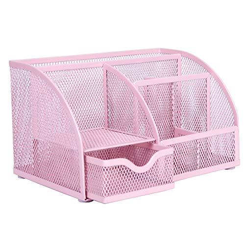 Exerz Organizador de Escritorio/ Lapiceros para Escritorio/ Escritorio ordenado/Titular de la Pluma/ Portalápices/ Sistema de Escritorio/ Organizador de Oficina (Rosa Claro)