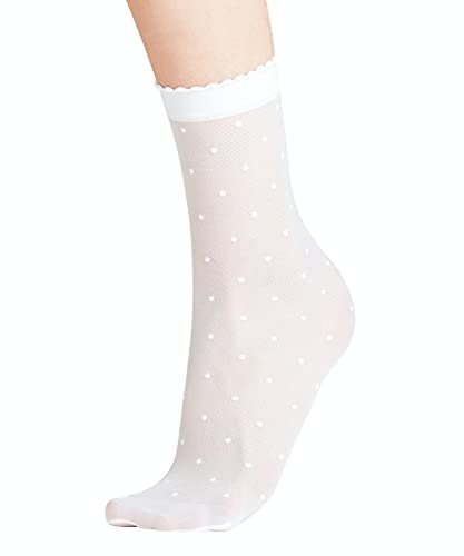 Falke Dot W SO Calcetines, 15 DEN, Blanco (White 2209), 35-38 para Mujer