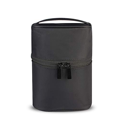 FANDARE Bolsas de Maquillaje Mujeres Bolsa de Cosméticos de Viaje Bolsa de Aseo Neceseres de Viaje Niñas Vacaciones Viajes de Negocios Impermeable Nylon Negro