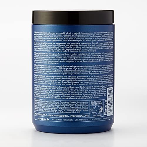 FANOLA Mascarilla KERATERM Keratina 1000mL 1L - Disciplinadora anticrespo - Cabellos desrizados tratados químicamente