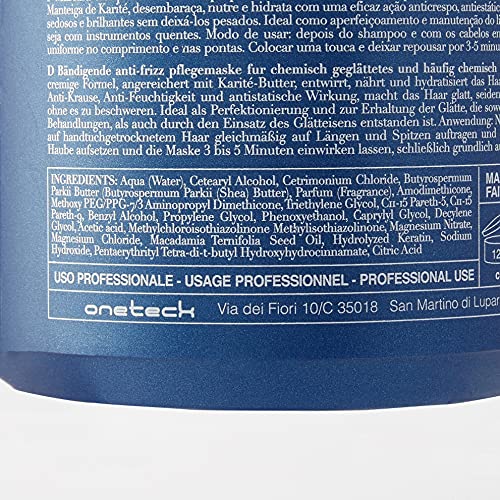 FANOLA Mascarilla KERATERM Keratina 1000mL 1L - Disciplinadora anticrespo - Cabellos desrizados tratados químicamente
