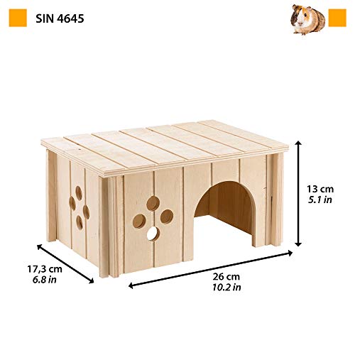 FERPLAST CASETA DE Madera SIN para ROEDORES 26X17,3X13CM