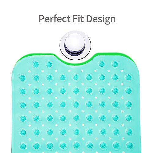 FHCSAO Alfombrilla De Baño Antideslizante,con Ventosas,Alfombrillas De Ducha,Alfombra De Baño De PVC,Alfombras De Baño Antibacterianas Azules,Verdes Y Grises,F-100 * 40cm